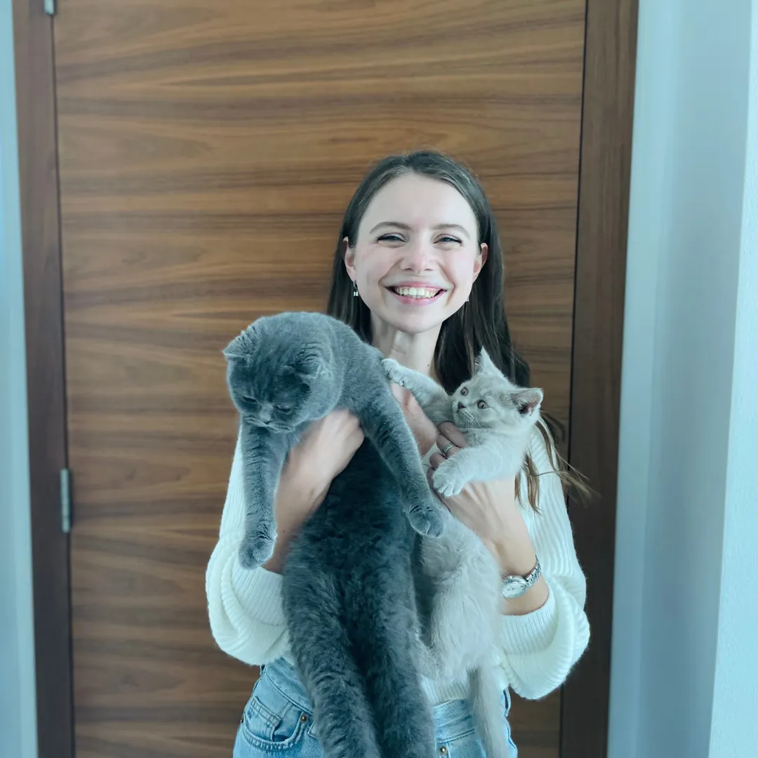 Liza with cats