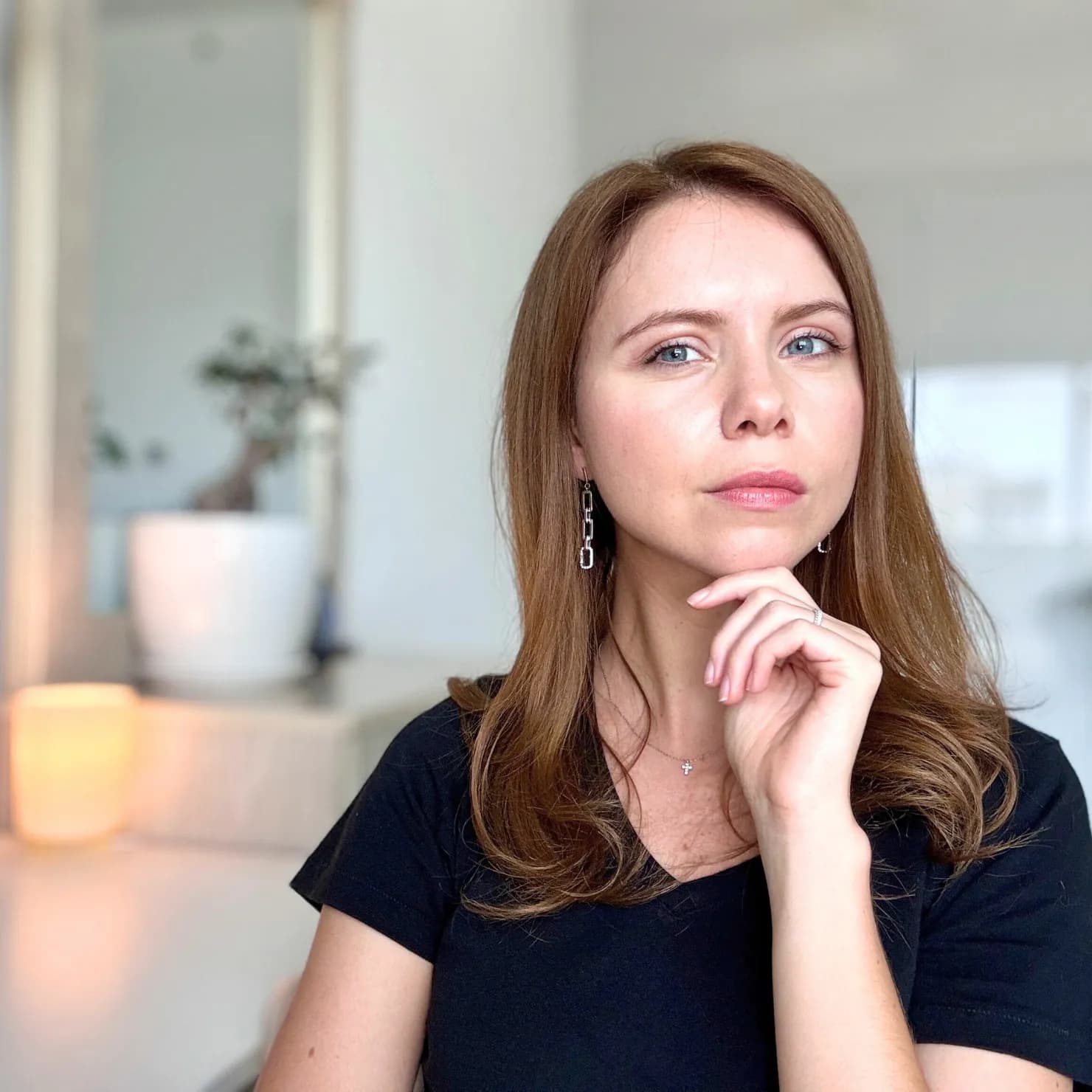 Person preparing for an interview